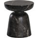Lucida 20 X 18 inch Marble Look / Black Outdoor End Table